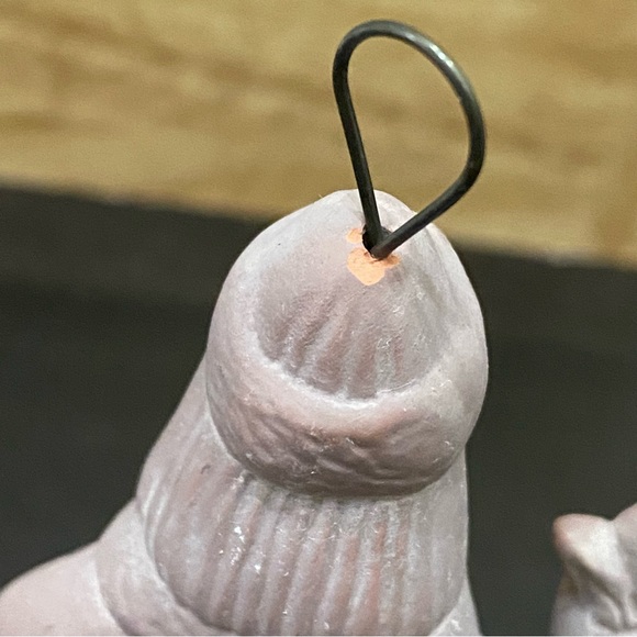 2 French Santa Terracotta 4” Christmas Tree Ornaments - Picture 11 of 11